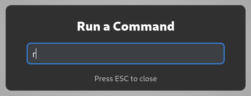 GNOME Run Command dialog